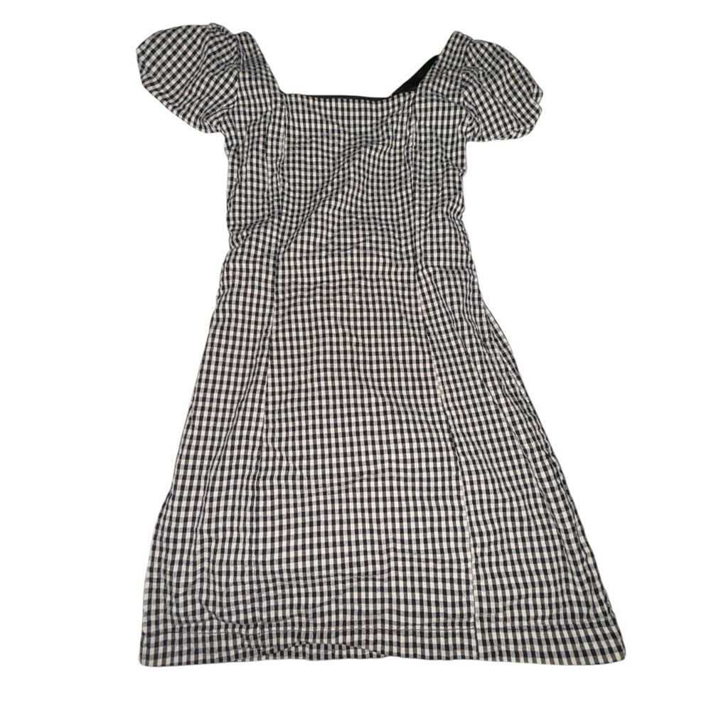 Sincerely Jules Cotton Classic Black and White Checkered Dress Size Small